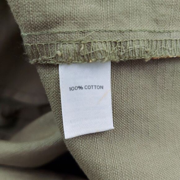 Trouve Hooded Utility Jacket Womens Small Green Oversized Full Zip Cotton - Picture 13 of 13